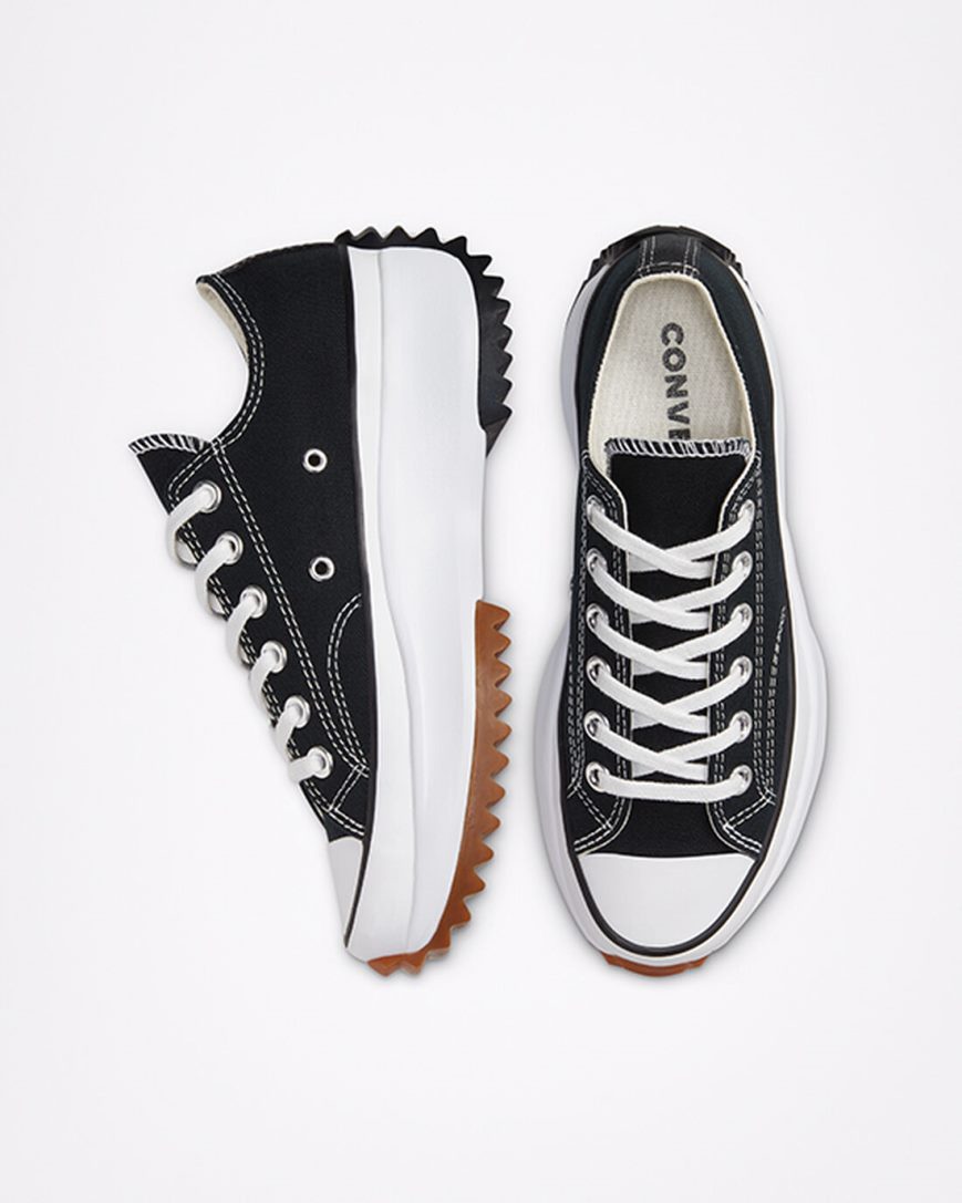 Women's Converse Run Star Hike Low Top Platform Shoes Black / White | AU 9601CD